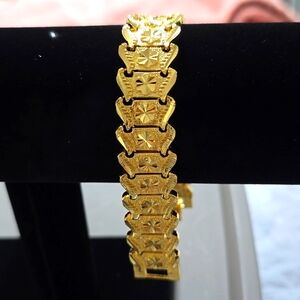 Stainless steel gold plated band